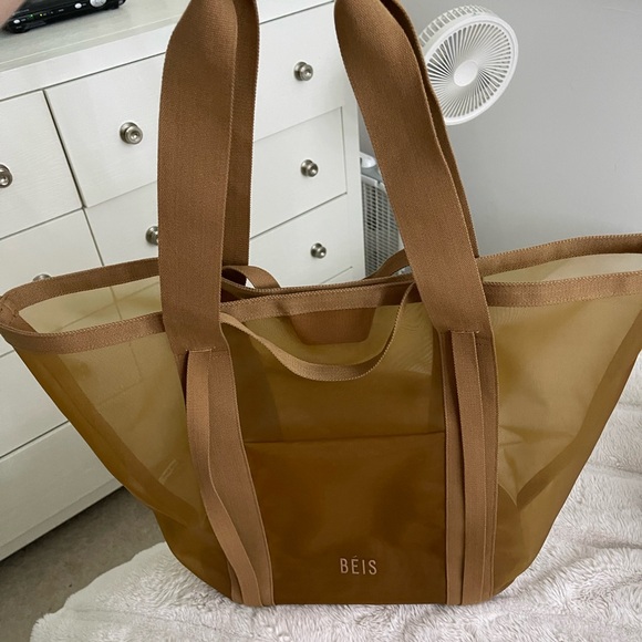 BEIS Tan Tote Bag Spacious Durable Design - Picture 1 of 5
